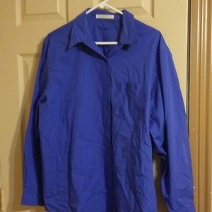 Blue foxcroft buttoned shirt